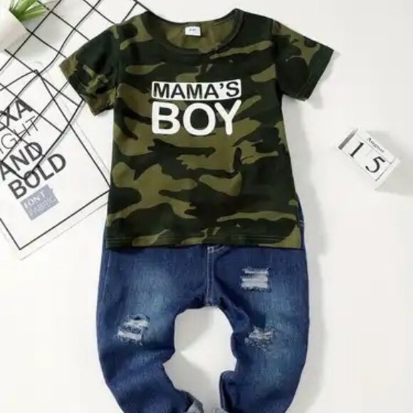 Boy's Camo Mama's Boy Outfit - Picture 1 of 1